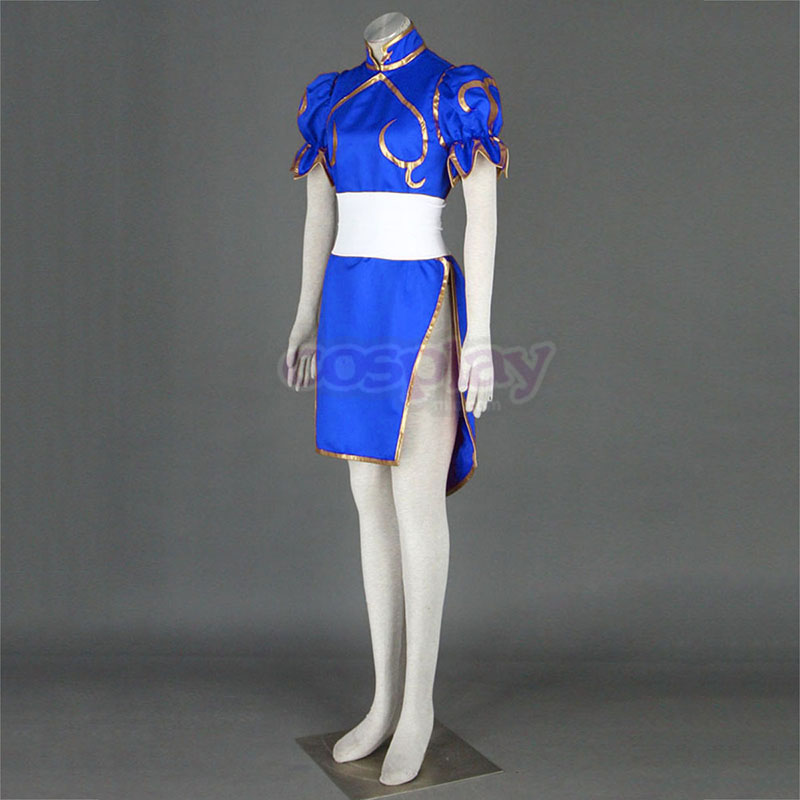 Street Fighter Chun-Li 1 Blue Cosplay Costumes New Zealand Online Store