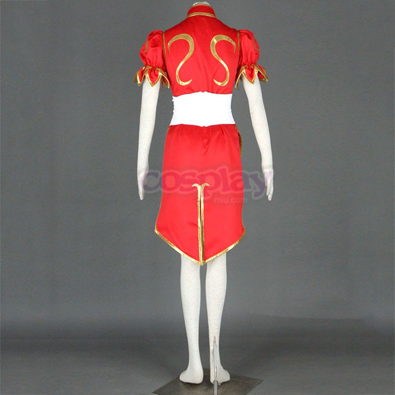 Street Fighter Chun-Li 4 Red Cosplay Costumes New Zealand Online Store