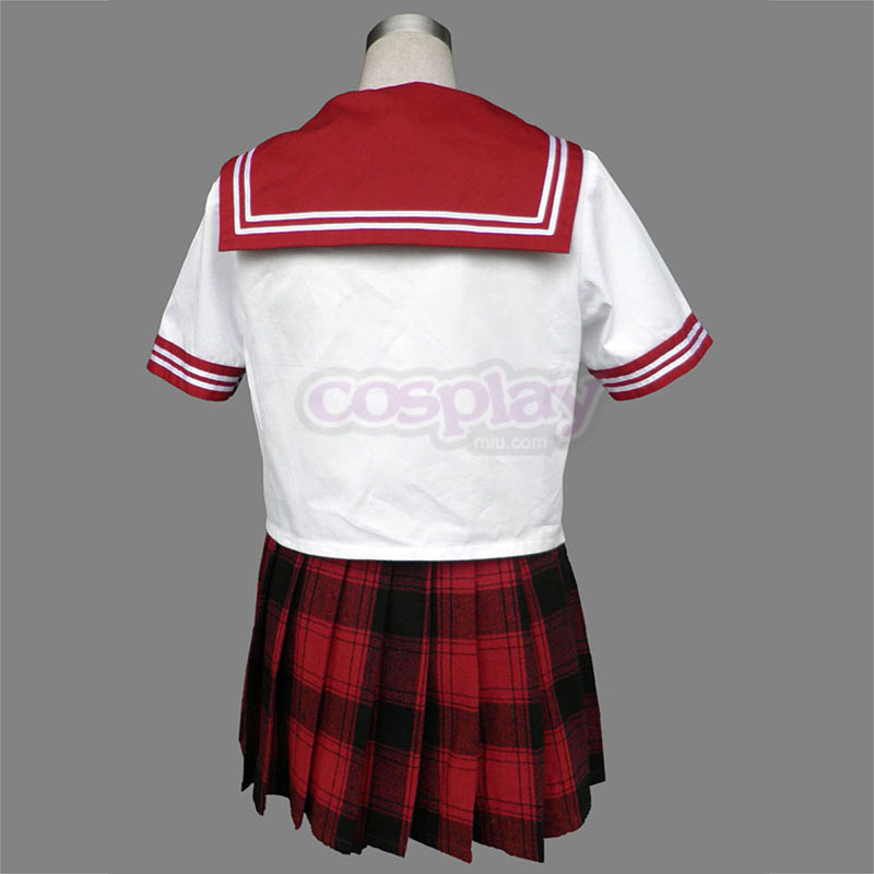 Sailor Uniform 6 Red Grid Cosplay Costumes New Zealand Online Store