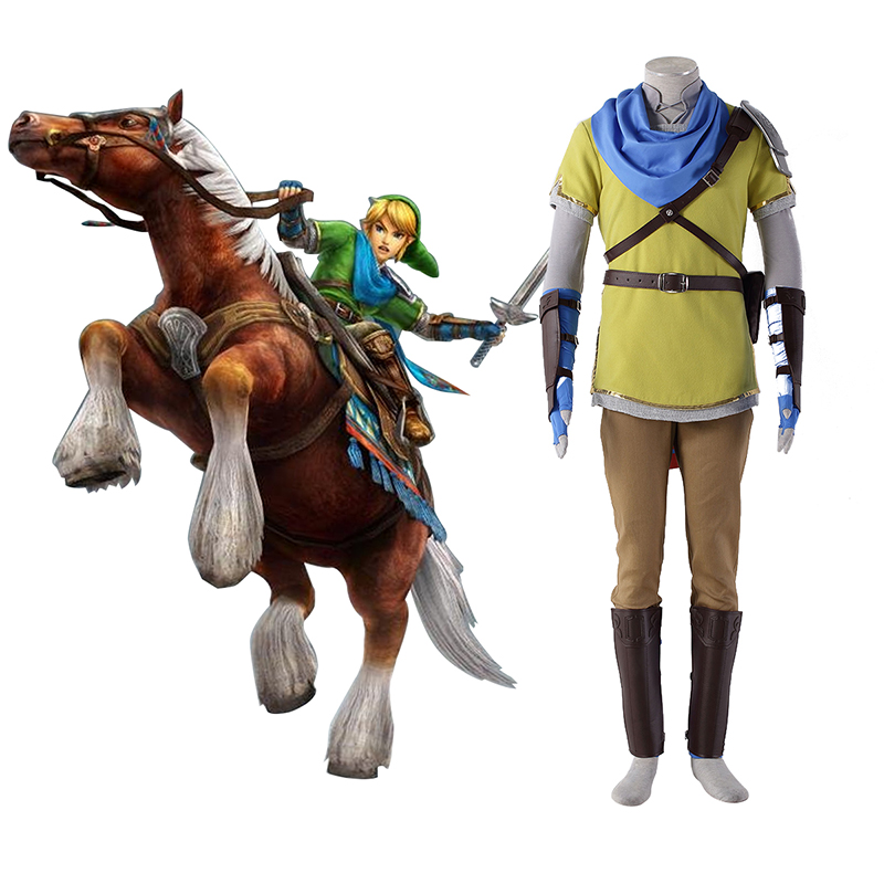 The Legend of Zelda Hyrule-Warriors Link 7 Yellow Cosplay Costumes New Zealand Online Store