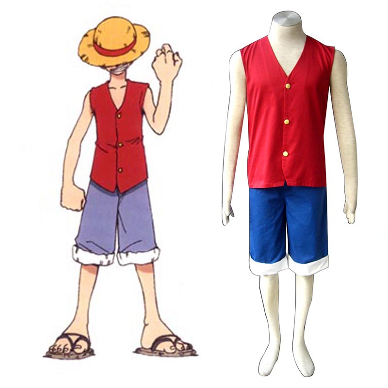 One Piece Monkey D. Luffy 1 Red Cosplay Costumes New Zealand Online Store