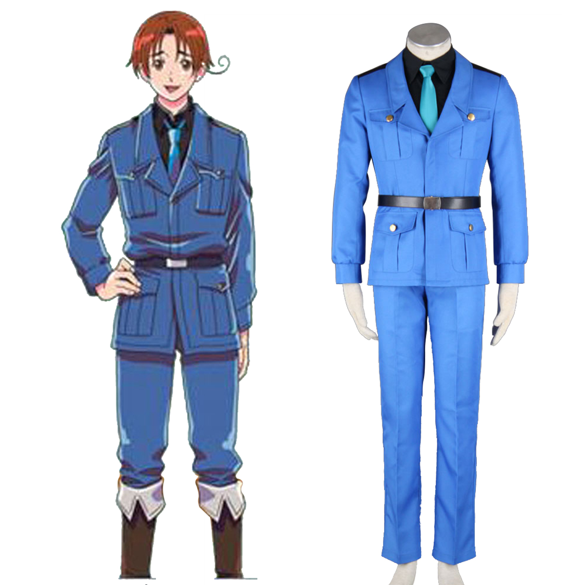 Axis Powers Hetalia APH North Italy Feliciano Vargas 3 Cosplay Costumes New Zealand Online Store