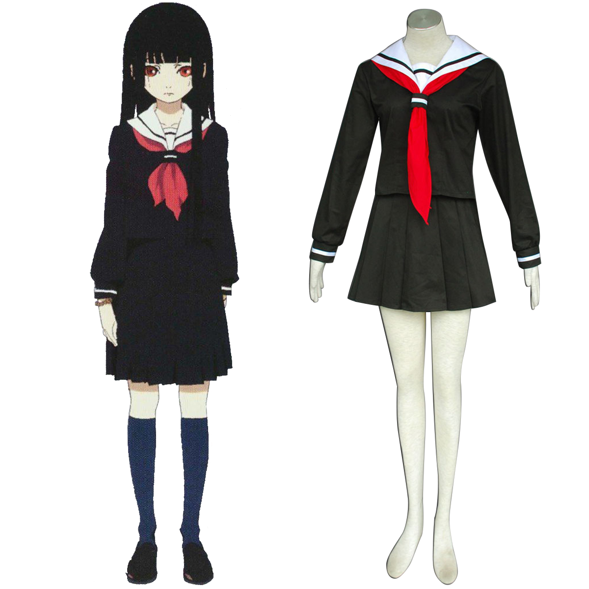 Hell Girl Enma Ai 2 Sailor Cosplay Costumes New Zealand Online Store