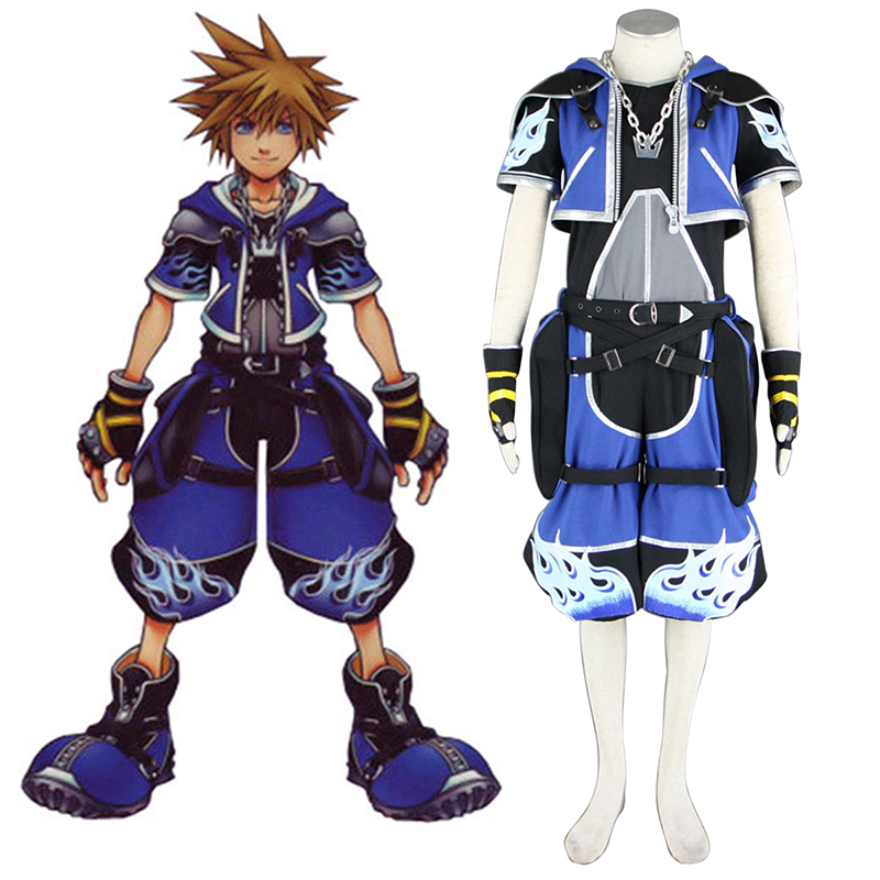 Kingdom Hearts Sora 2 Blue Cosplay Costumes New Zealand Online Store