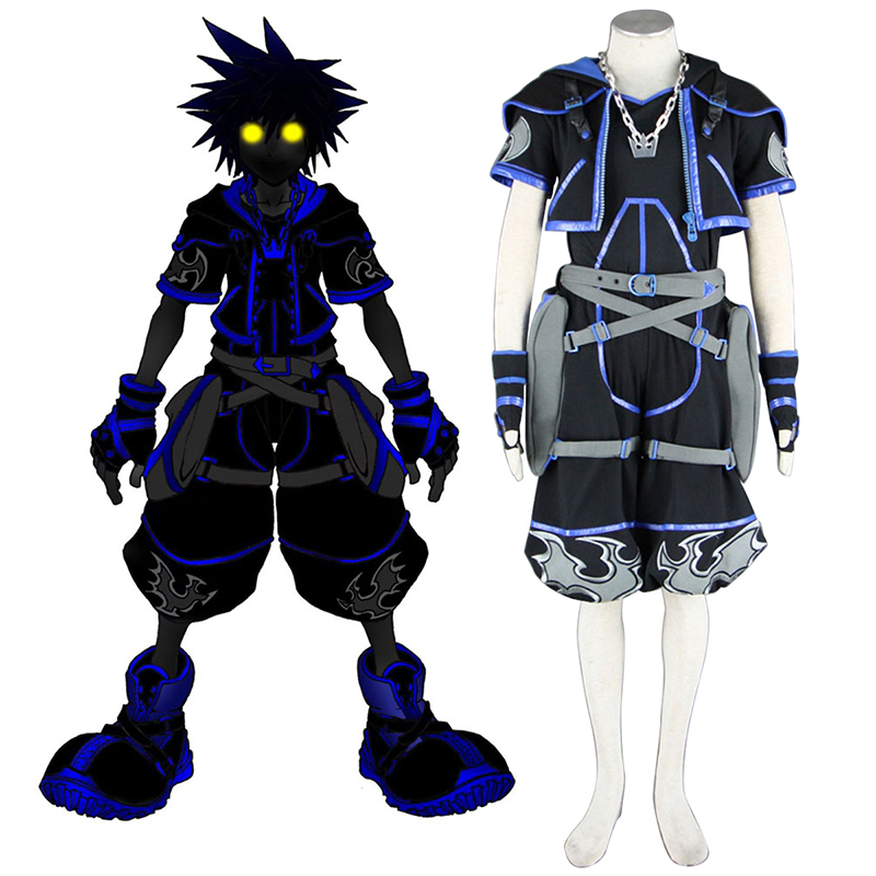 Kingdom Hearts Sora 4 Black Cosplay Costumes New Zealand Online Store
