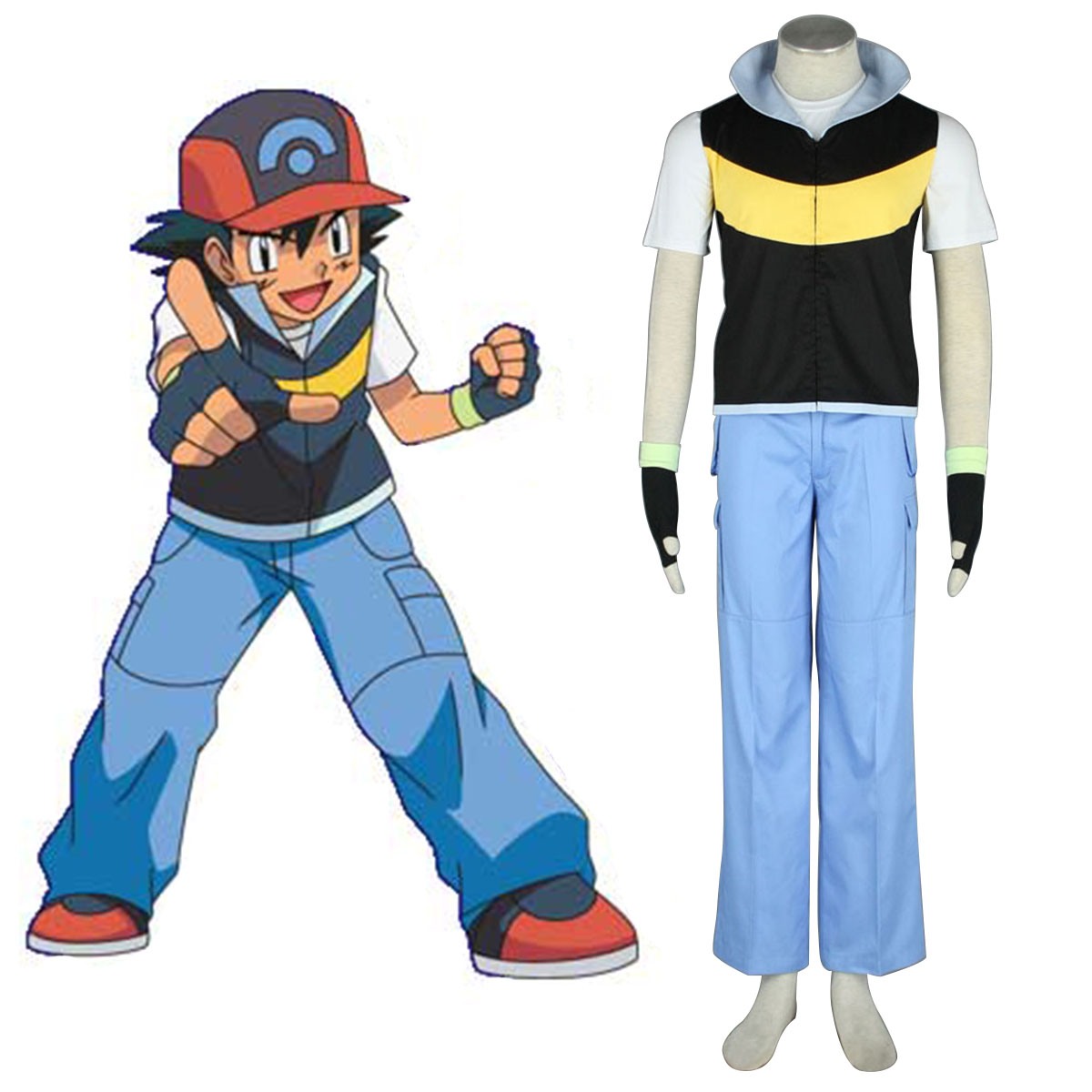 Pokémon Ash Ketchum 1 Cosplay Costumes New Zealand Online Store