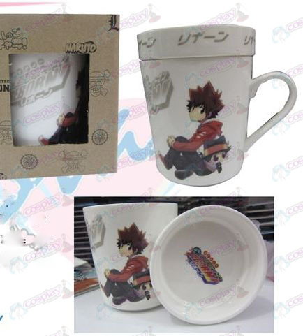 Cartoon ceramic cup (with lid) Reborn! Accessories
