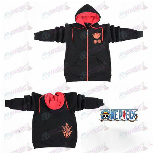 One Piece Accessories Ice logo zipper hoodie black Methodist