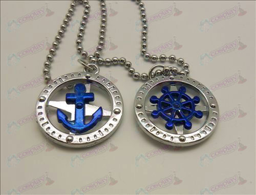 One Piece Accessories rudder anchor Necklace (boxed)