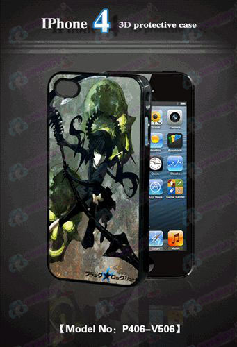 3D mobile phone shell Apple 4-Lack Rock Shooter Accessories-2