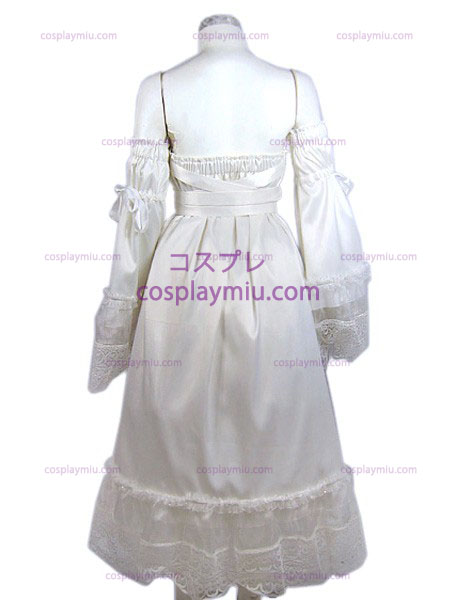 white cheap Lolita cosplay costume