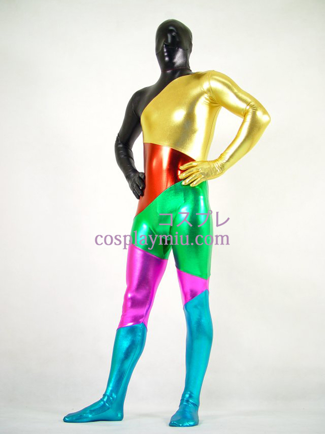Shiny Metallic Six Colers Unisex Zentai Suit