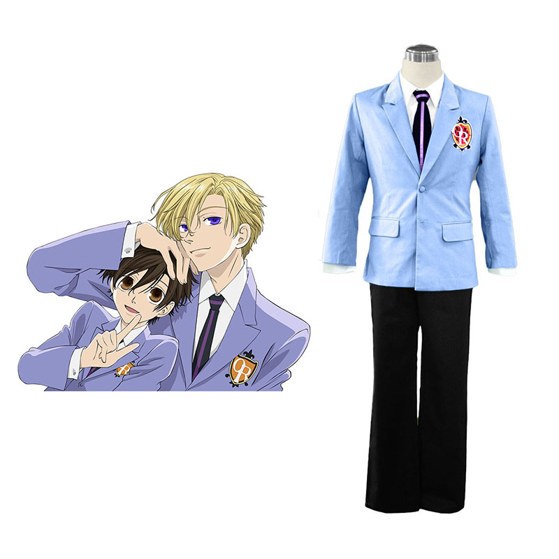 Ouran High School Host Club Male Uniforms Blue Cosplay Costumes New Zealand Online Store