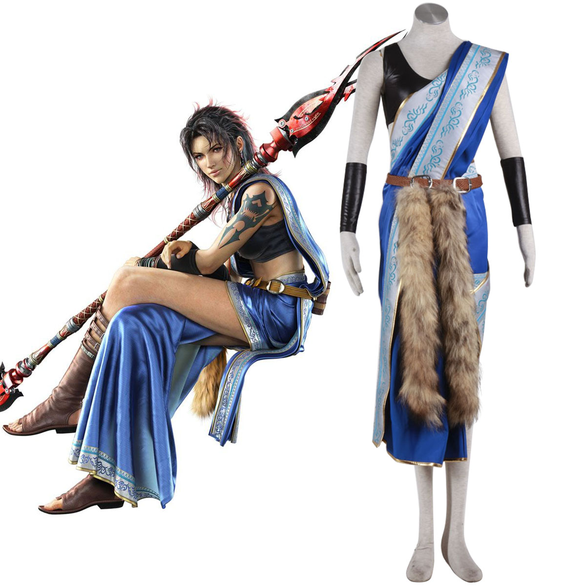Final Fantasy XIII Oerba Yun Fang 1 Cosplay Costumes New Zealand Online Store