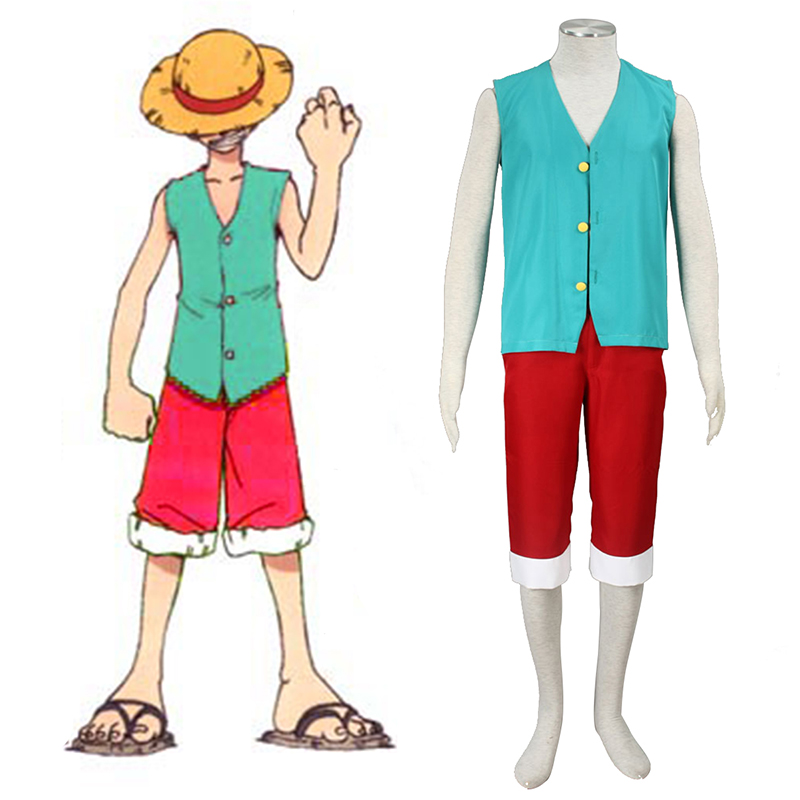 One Piece Monkey D. Luffy 3 Green Cosplay Costumes New Zealand Online Store