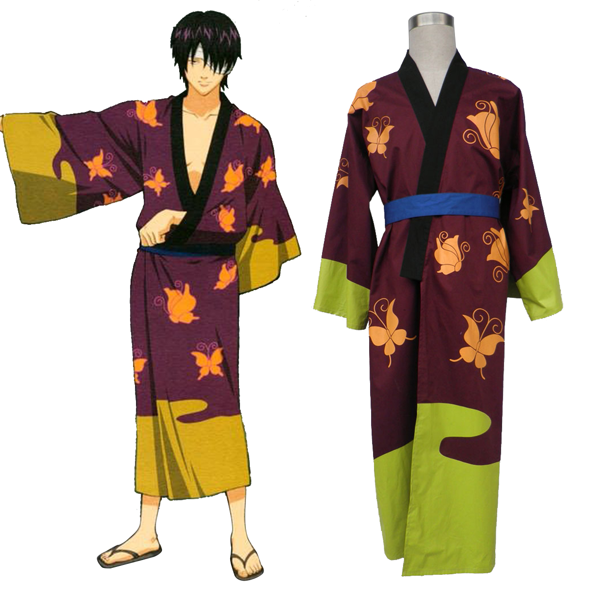 Gin Tama Takasugi Shinsuke 1 Kimono Cosplay Costumes New Zealand Online Store