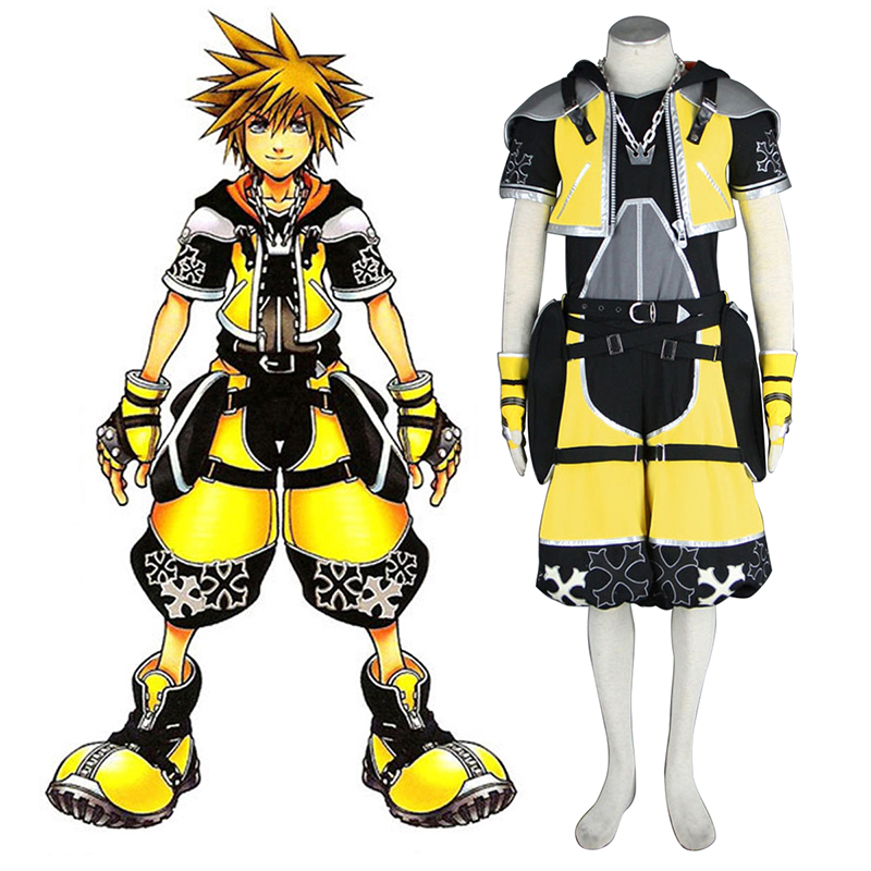 Kingdom Hearts Sora 3 Yellow Cosplay Costumes New Zealand Online Store