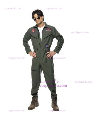 Top Gun Costume with Green Jumpsuit