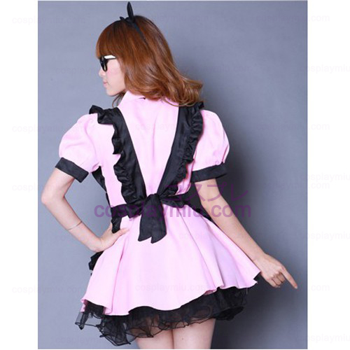 Black Apron and Pink Skirt Maid Costumes