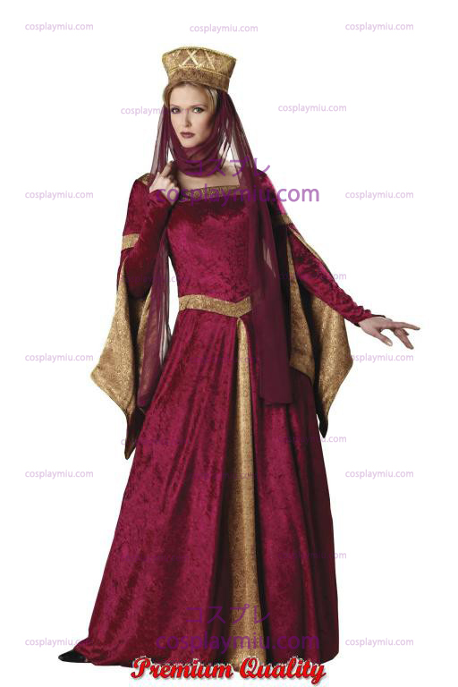 MAID MARIAN MEDIEVAL COSTUME W HEADDRESS & JEWELLERY - Costume Boutique