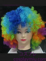Halloween explosive colorful Wig-Multi-coloured clown's wig