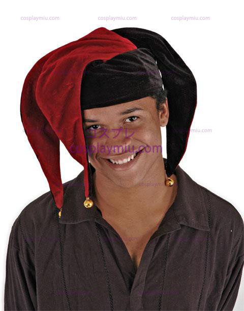 Floppy Jester Red and Black Adult Hat