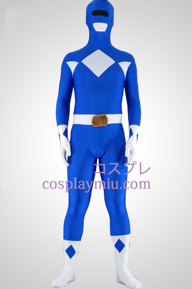 Mighty zentaiin Blue Ranger Lycra Spandex Superhero Zentai Suit