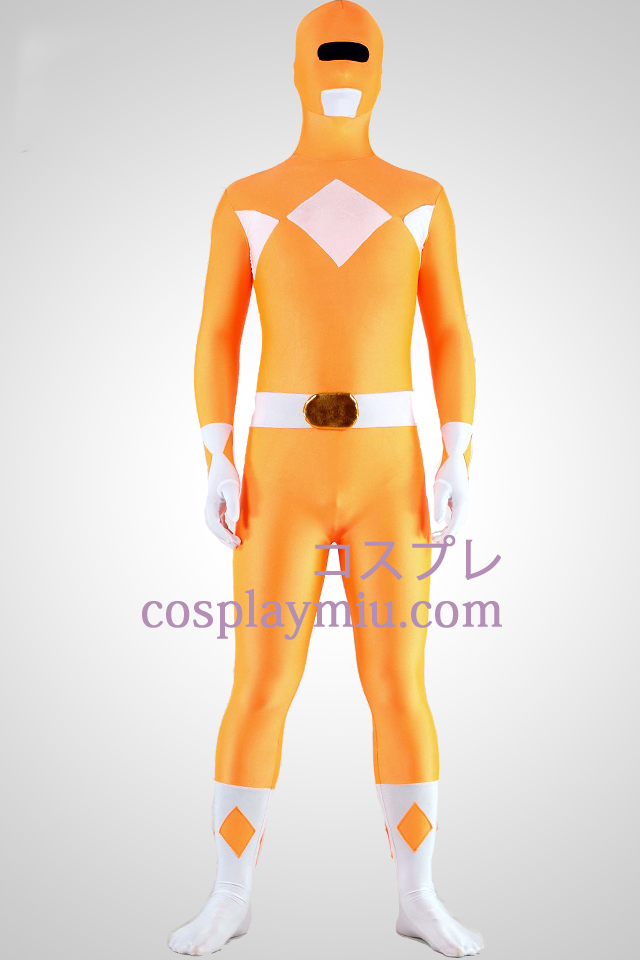 Mighty zentaiin Yellow Ranger Lycra Spandex Superhero Zentai Suit