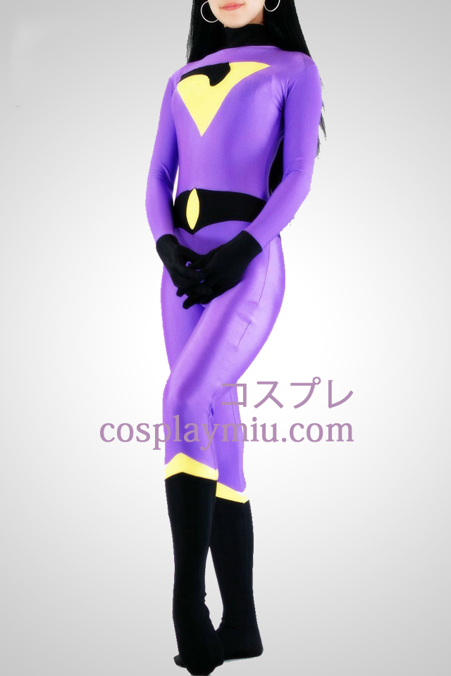 Three Colors Lycra Spandex Zentai Without Hood