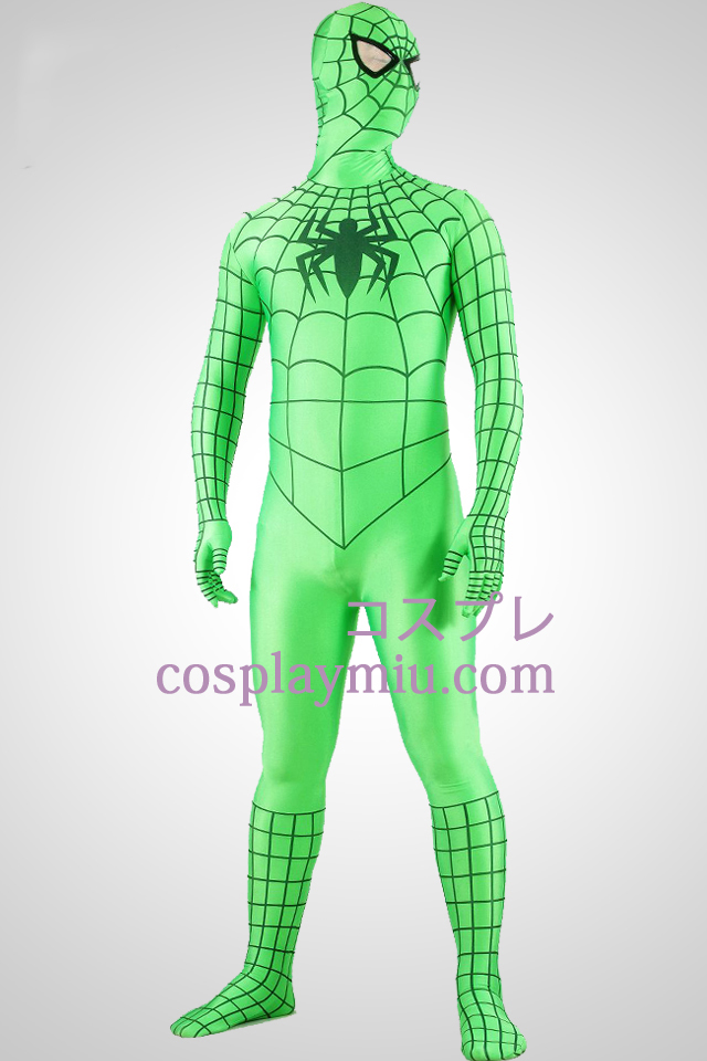 Green Spiderman Superhero Zentai Suit