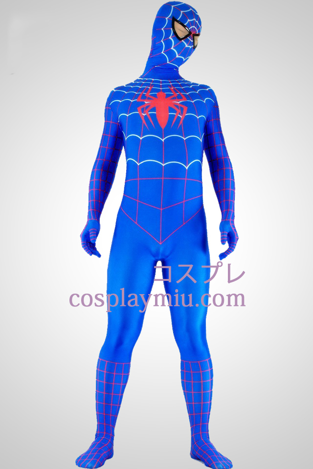 Red And Blue Lycra Spandex Spiderman Superhero Zentai Suit