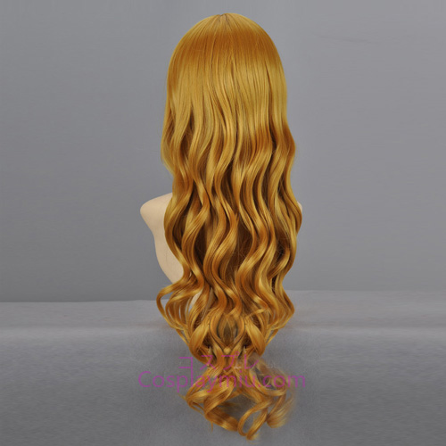 Touhou Project Kirisame Marisa Blond Long Curly Cosplay Wig
